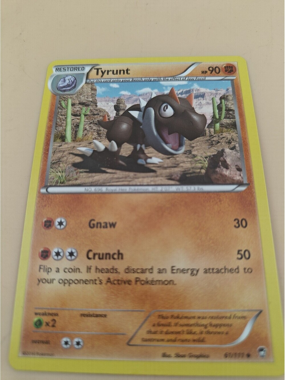 Pokemon Tyrunt 61/111 Uncommon Furious Fists Card